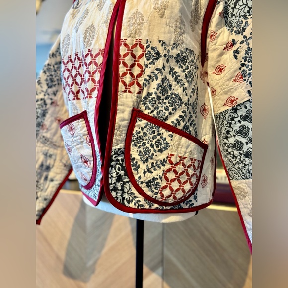 🧵 HANDMADE (by me!) Patchwork Quilted Short Jacket - SMALL/MEDIUM - Picture 8 of 12